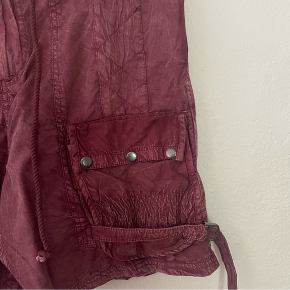Free People Moon Bay Parachute Shorts in Maroon Size L - Picture 3 of 6